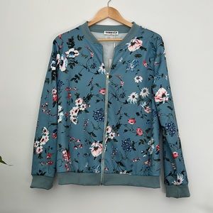 Floral Bomber Jacket NWT XL